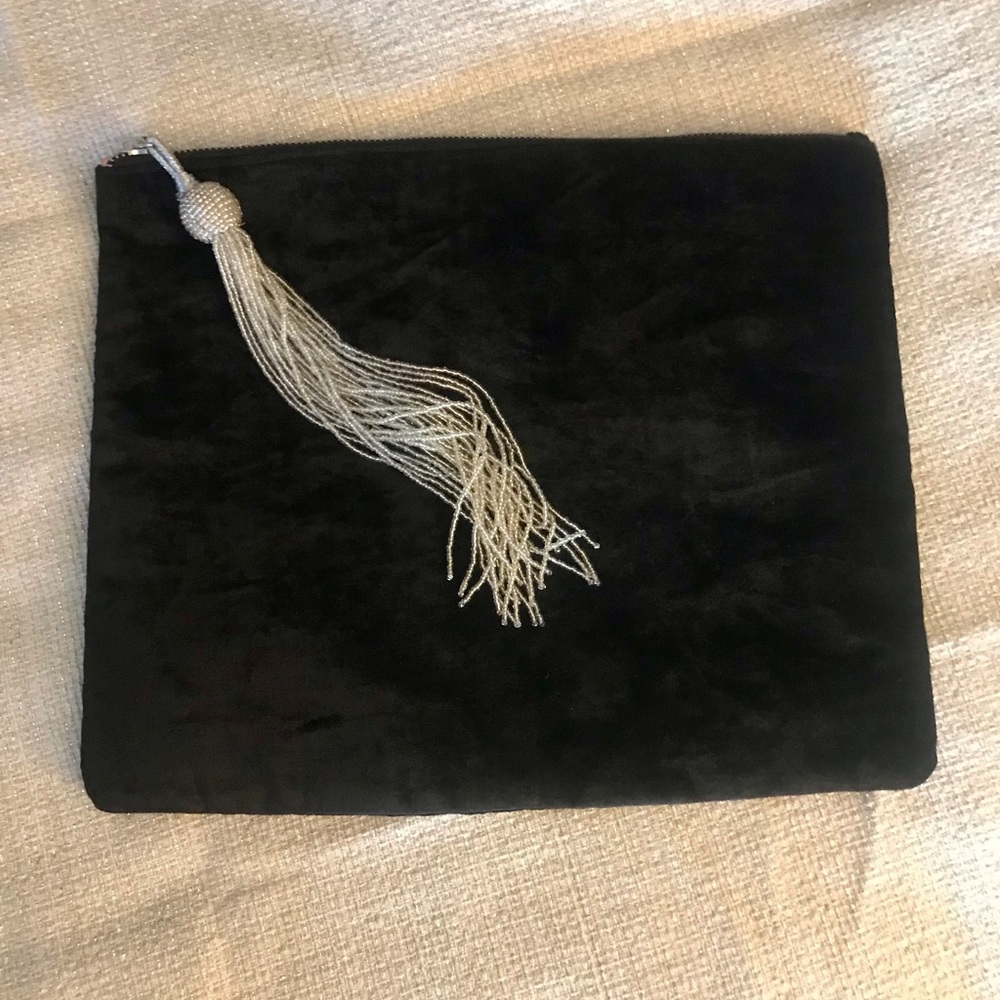 Steve Madden Lush Pouch with Beaded Tassel